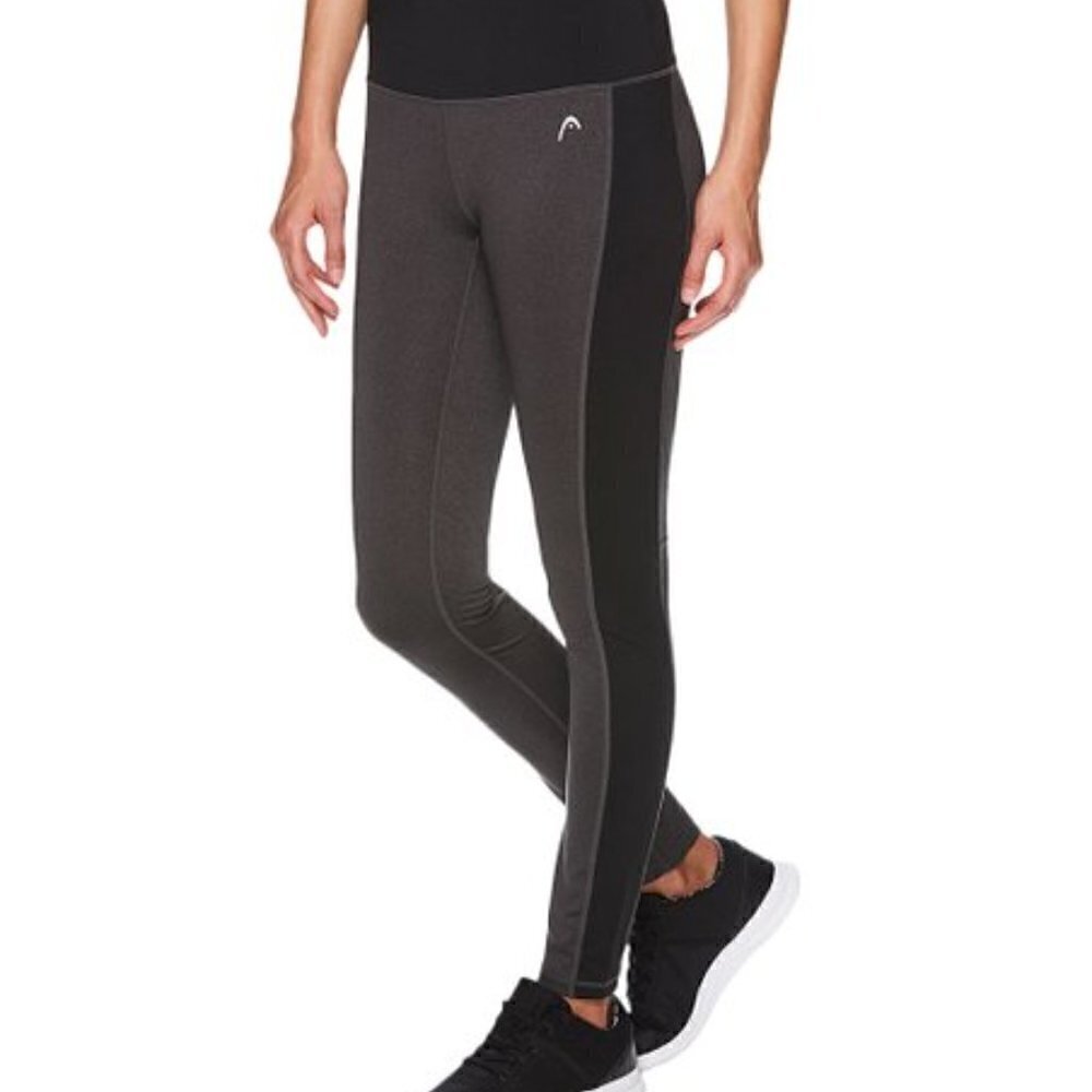 Head Essentials high rise legging charcoal gray heather black yoga active new XS